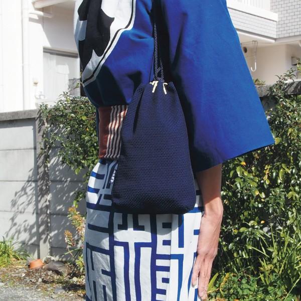 刺し子　合切袋　祭り　バック　巾着 合切袋 刺し子 茶色 祭り 巾着袋 信玄袋 御朱印帳 袋 和装バッグ