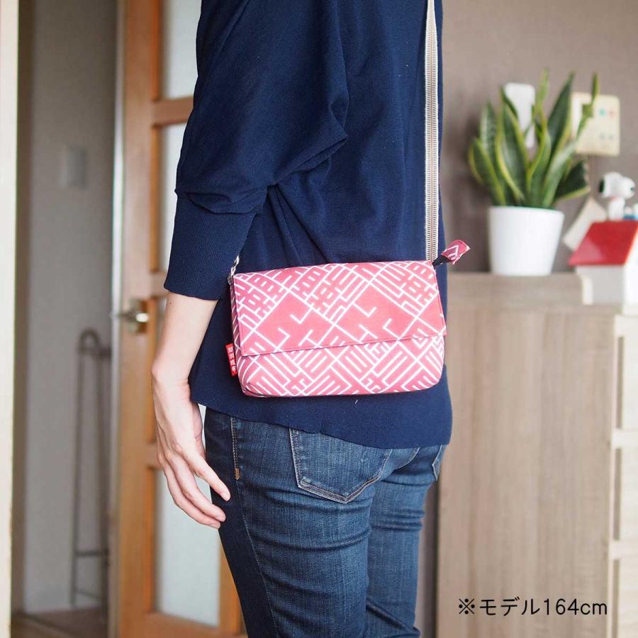 お財布バッグ01 桃色 手ぬぐい ミニショルダーバッグ お財布