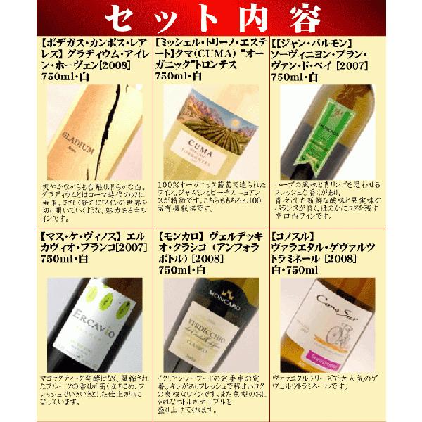 酒宝庫MASHIMO ベストコレクション6本入 白 ワインセット送料無料 |  | 02