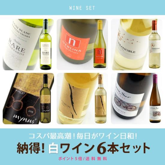ポイント5倍! 酒宝庫MASHIMO “世界まる呑み” 納得! 白ワイン6本セット 送料無料 | 