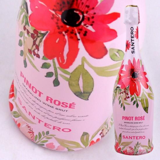 【SALE／63%OFF】 メーカー在庫限り品 ロゼ スパークリング ワイン サンテロ ピノ 《フラワーボトル》 NV 750ml ロゼ泡 Santero Pinot Rose Flower Bottle dp24030112.lolipop.jp dp24030112.lolipop.jp