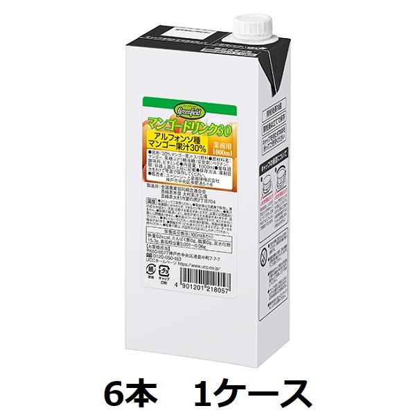 UCCグリーンフィールド マンゴードリンク 30 1L パック 6本 1ケース 業務用 | 