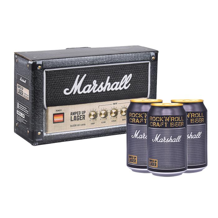 ビール ギフト マーシャル Marshall アンプトアップ・ラガー 330ml 缶×3本 入りギフトボックス 送料無料 |  | 01