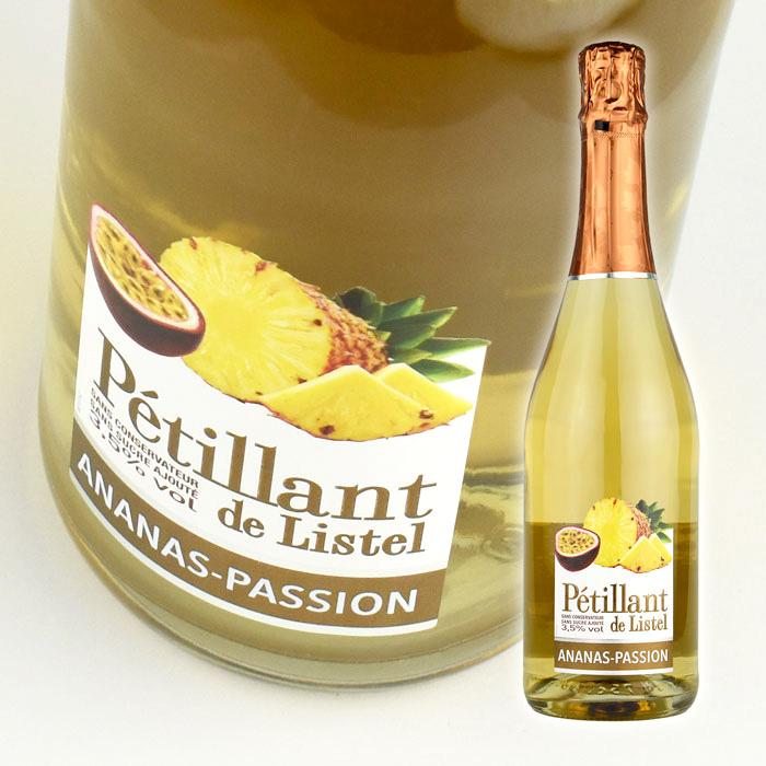 スパークリングワイン 3.5度 ペティアン ド リステル パイナップル＆パッションフルーツ 750ml 1本 | 