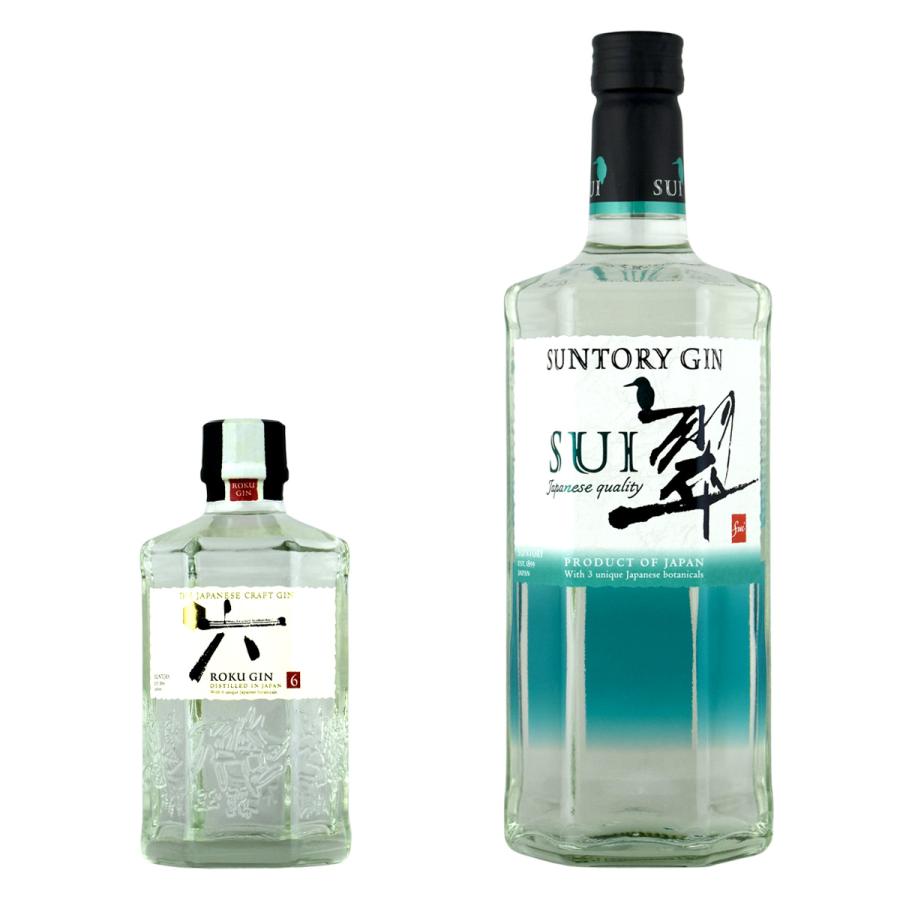 特価 サントリー ジン 翠 700ml 1本+ROKU六 200ml 1本 グラス2個付