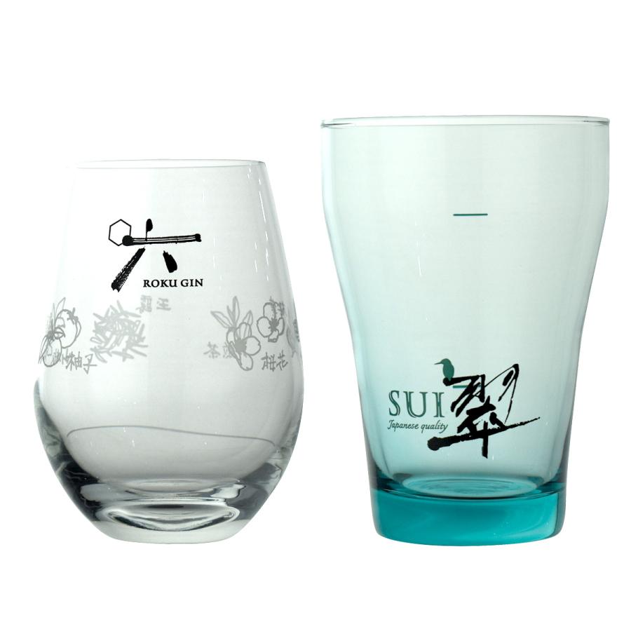 特価 サントリー ジン 翠 700ml 1本+ROKU六 200ml 1本 グラス2個