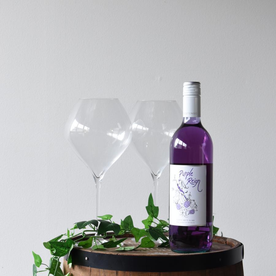 パープルレイン 紫ワイン ペアグラス付ギフトセット パープルレイン750ml×1,グラス2脚,紙製コースター4枚 送料無料 |  | 03