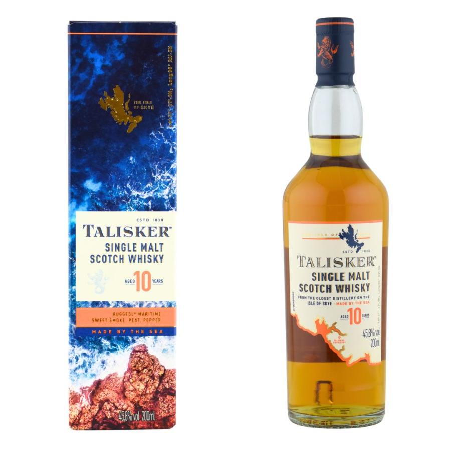 ウイスキー 45.8度 タリスカー 10年 200ml×1本 箱付 ミニボトル ウイスキー 45.8度 タリスカー 10年 200ml×1本 箱付 ミニボトル