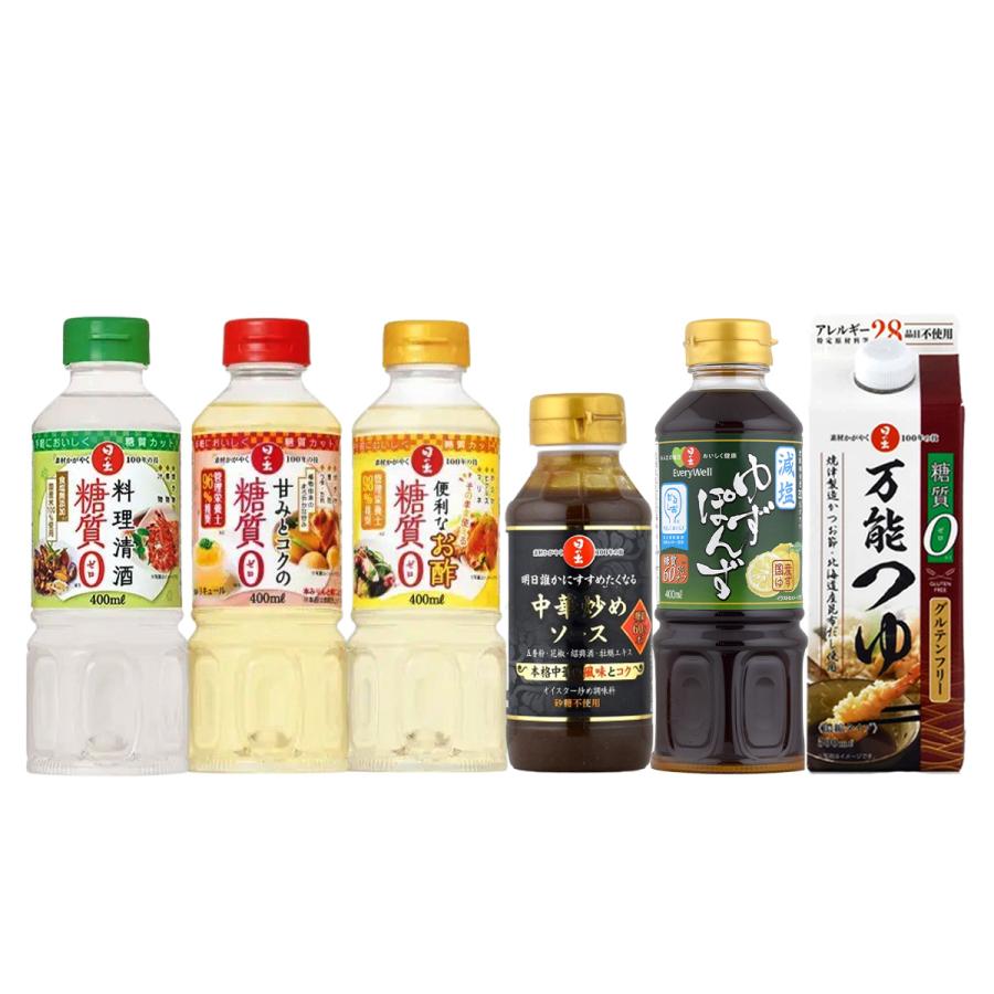キング醸造 日の出 糖質0/糖質オフ 万能つゆ入り 6種×各1本 6本セット