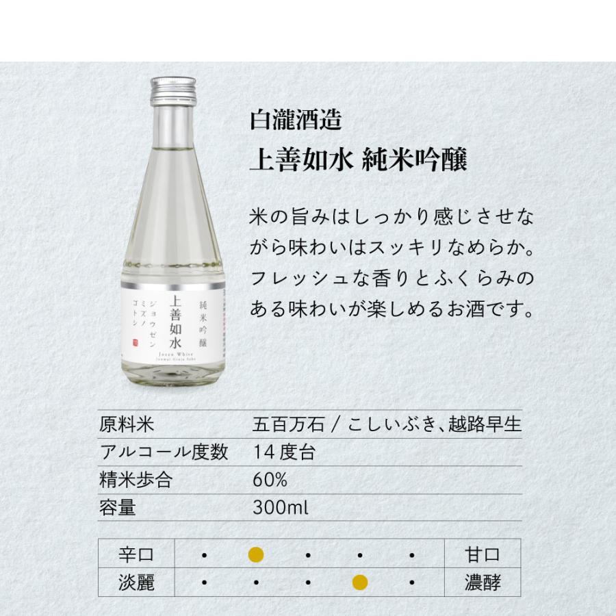 父の日 ギフト 日本酒 飲み比べ 全国の蔵元よりフルーティ系吟醸 ミニボトル3本セット上善水如／英勲 純米大吟醸／賀茂鶴ゴールド |  | 04