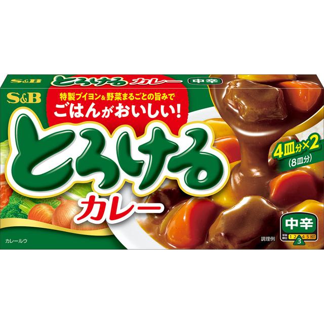エスビー とろけるカレー 中辛 144g×10個 | 
