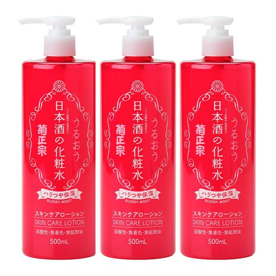 菊正宗 日本酒の化粧水 ハリつや保湿 500ml ポンプ 3本セット 送料無料 | 