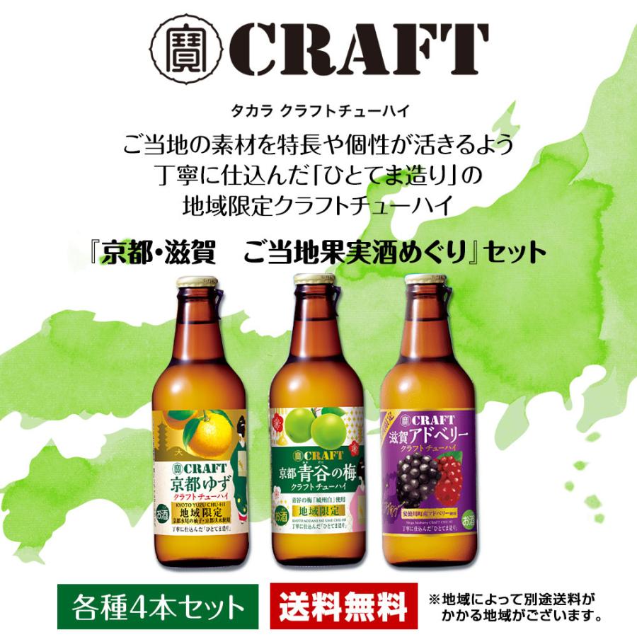 宝酒造寶クラフトチューハイ 京都・滋賀 ご当地果実酒めぐり 330ml×12 