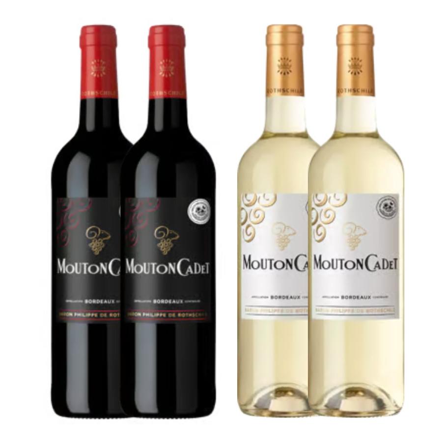 ワインセット ムートンカデ ルージュ＆ブラン  赤・白 2種アソート 750ml×各2本 計4本セット 送料無料 | 