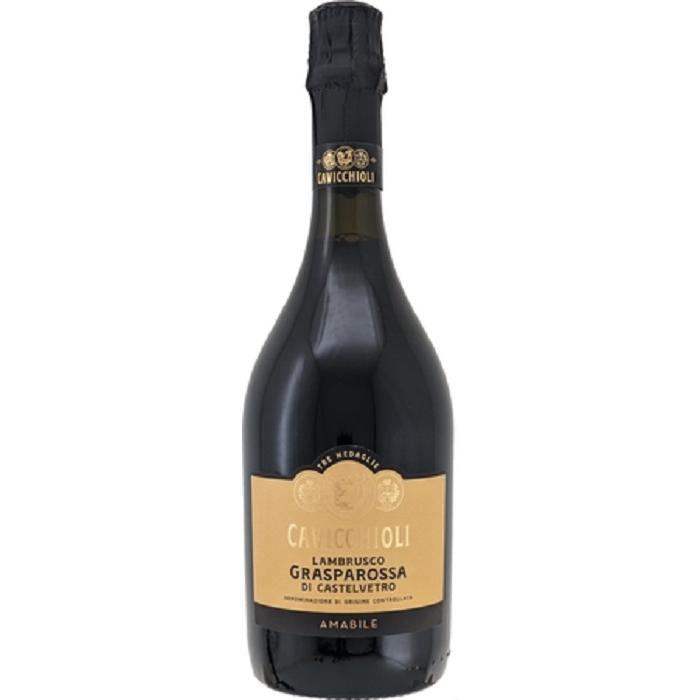 カビッキオーリランブルスコ ロッソ グラスパロッサ アマービレ 750ml 箱なし イタリア 微発泡 赤ワイン やや甘口 モデナ DOC wine | 