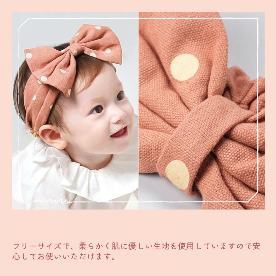 ベビー リボン ヘアバンド やわらか 髪飾り 赤ちゃん プレゼント 出産祝い 百日祝い