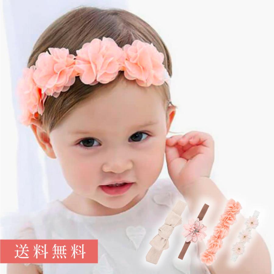 ベビー リボン ヘアバンド 髪飾り 赤ちゃん プレゼント 出産祝い 百日祝い