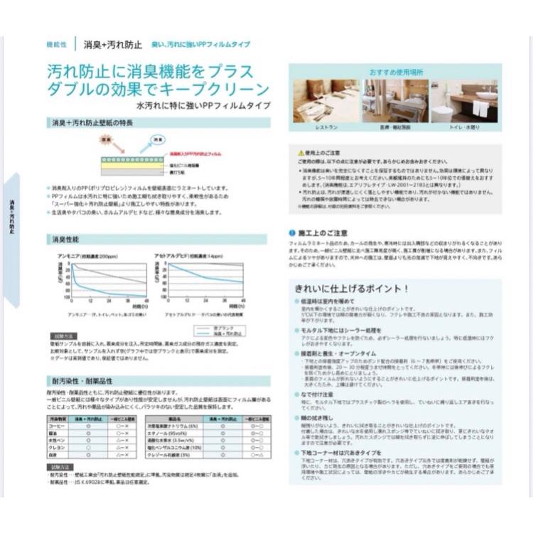 リリカラ 壁紙クロス LW2414 抗菌・消臭 汚れ防止/will アウトレット｜maskman｜03