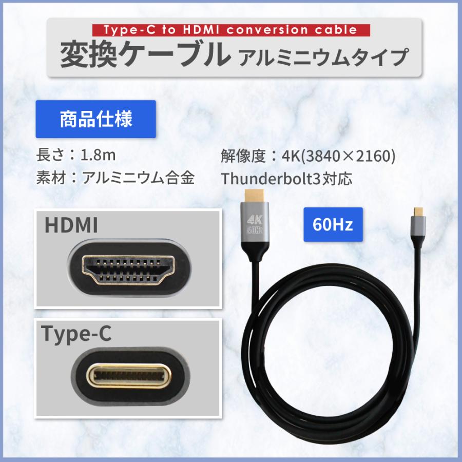 シズカウィル（shizukawill） HDMI 変換ケーブル Type-C 変換アダプタ