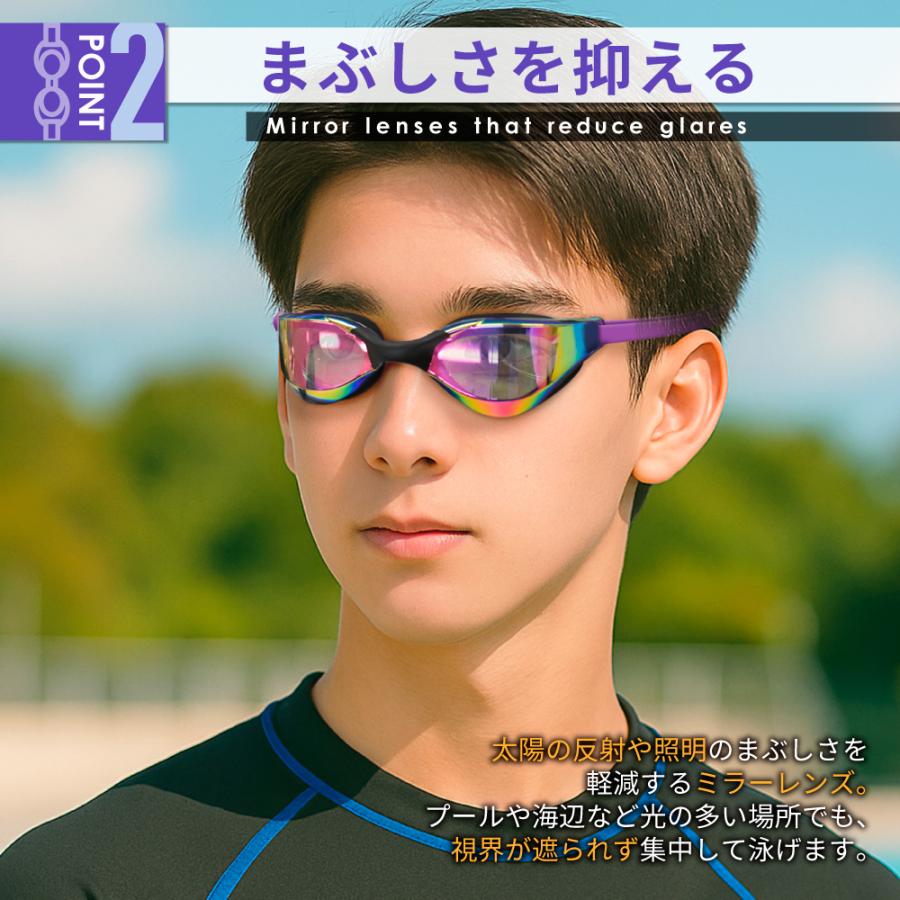 シズカウィル（shizukawill） ゴーグル ミラーレンズ 水中メガネ 子供