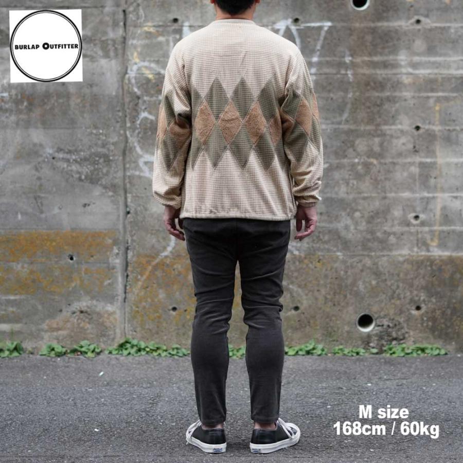 ARGYLE FLEECE CARDIGAN / TAN Burlap Outfitter バーラップ