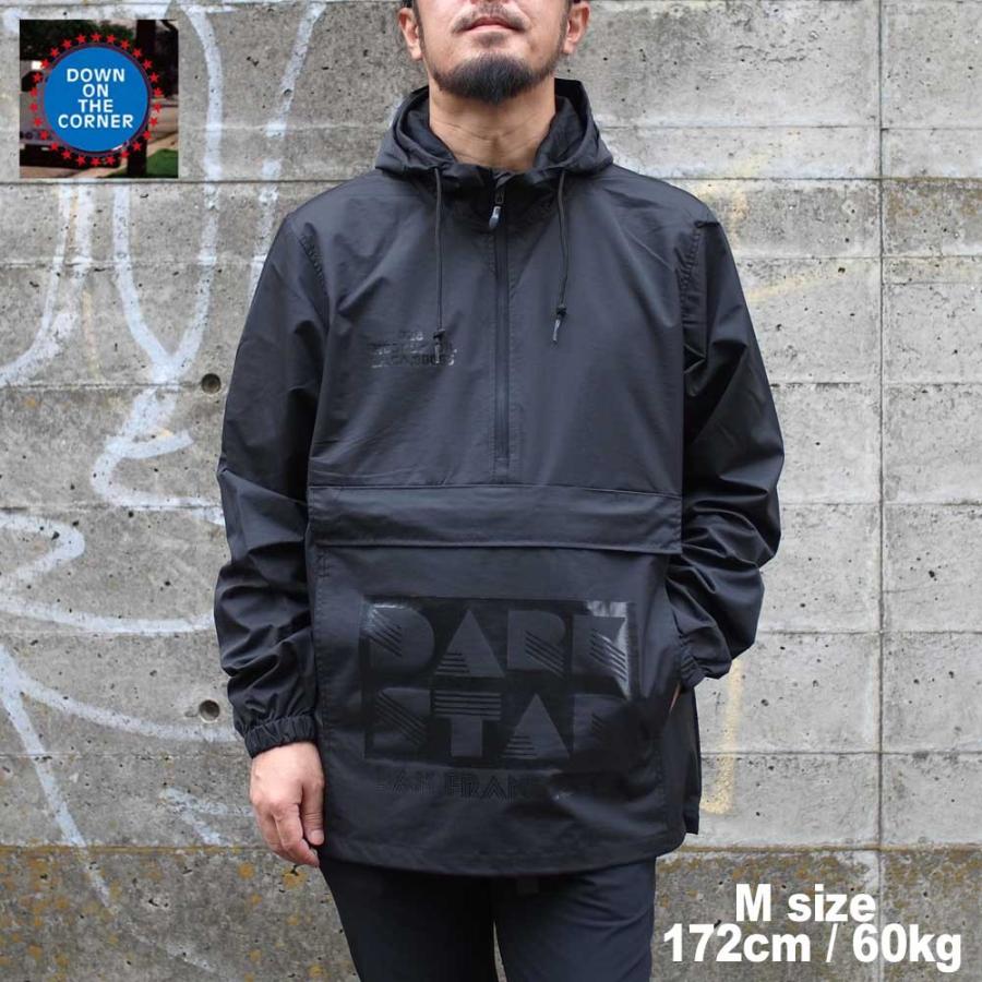 DOWN ON THE CORNER ダウンオンザコーナー WATER PROOF ANORAK / BLACK 