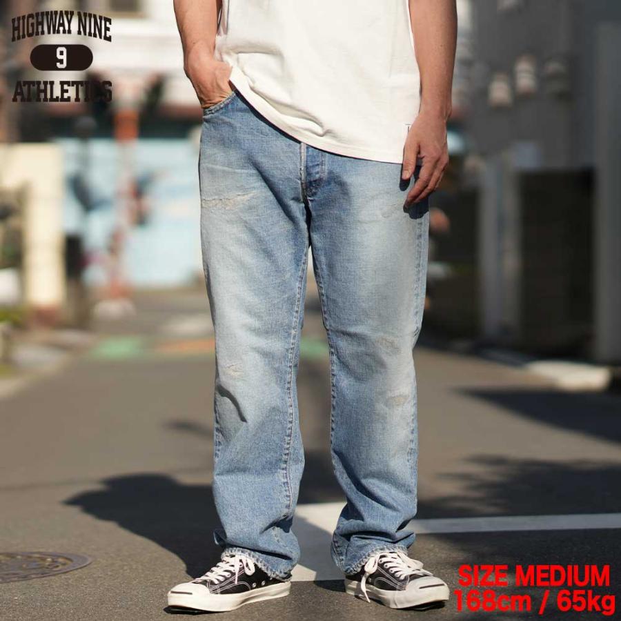 RED LINE 5POCKET LOOSE STRAIGHT HN010007 / REP3 / HIGHWAY NINE 