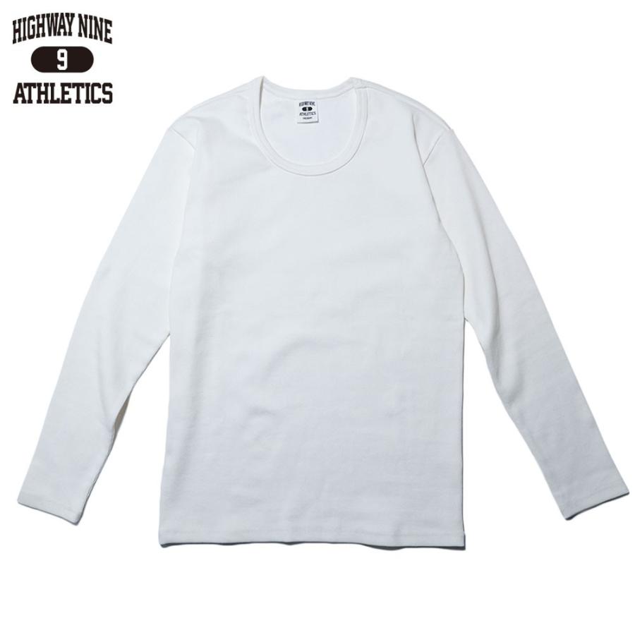 HIGHWAY NINE ハイウェイナイン U-NECK RIB L/S Tee / WHITE