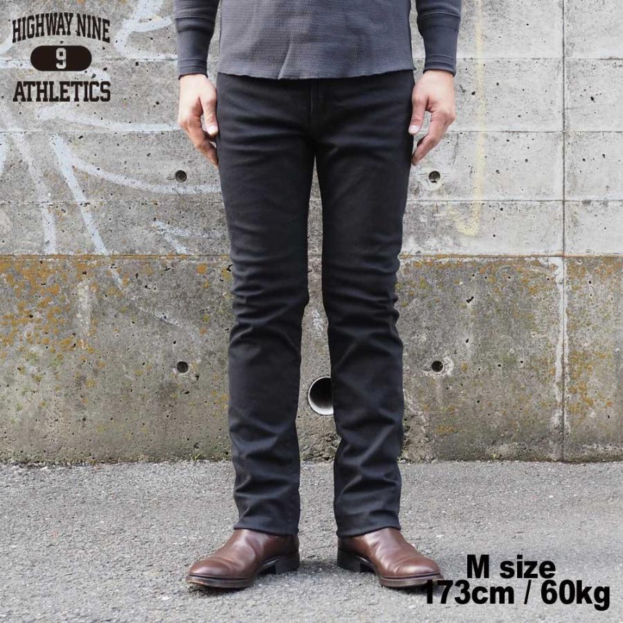 HIGHWAY NINE ハイウェイナイン STRETCH BLACK STRAIGHT / : MASPHALTO 