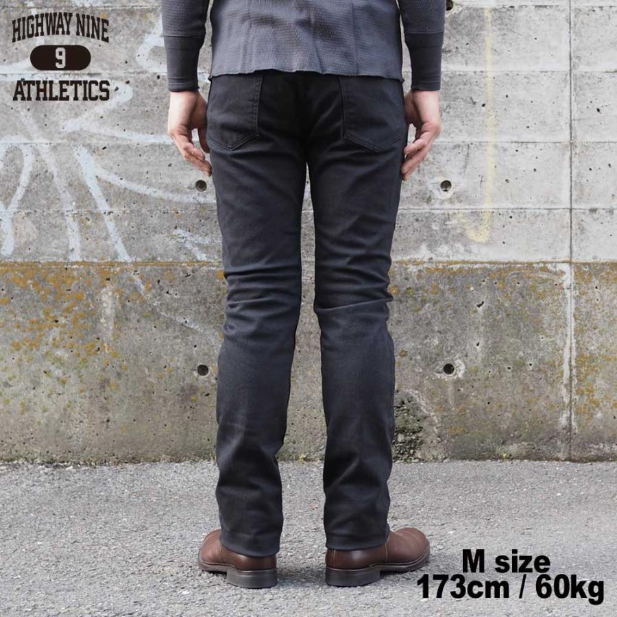 HIGHWAY NINE ハイウェイナイン STRETCH BLACK STRAIGHT / : MASPHALTO 