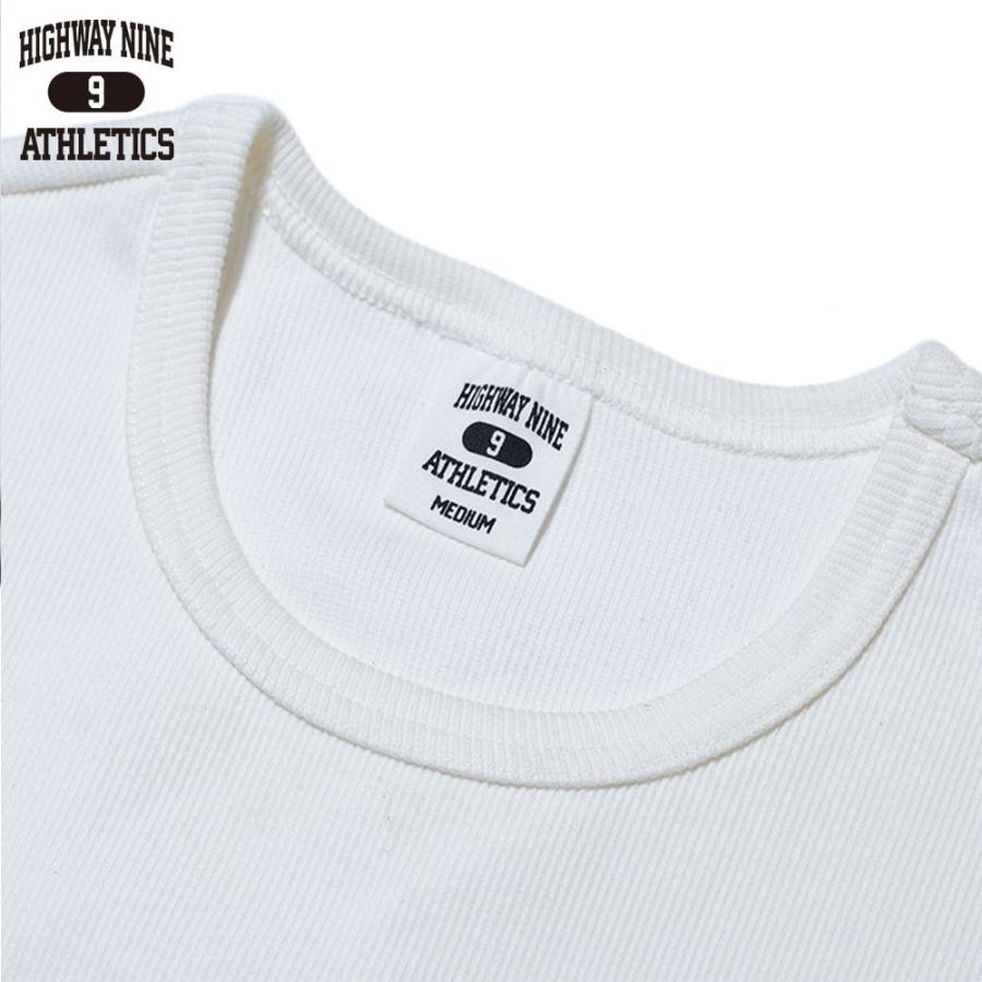 HIGHWAY NINE ハイウェイナイン C-NECK RIB S/S Tee / WHITE｜masphalto｜03