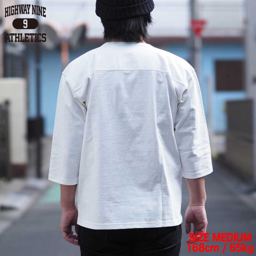10/-TENJIKU ROUGH FIT FOOT BALL Tee / WHITE HIGHWAY NINE 