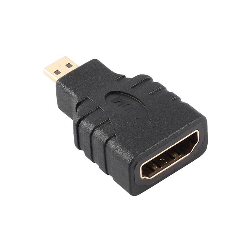 micro HDMI (メス) to HDMI (メス) 変換アダプタ 標準 コネクタ フルHD 1080P | ブランド登録なし | 01