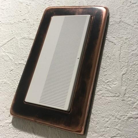 銅製 彫金 エイジング おしゃれ スイッチプレート スイッチカバー アンティーク 調 金属製 H Bunkyo Jp