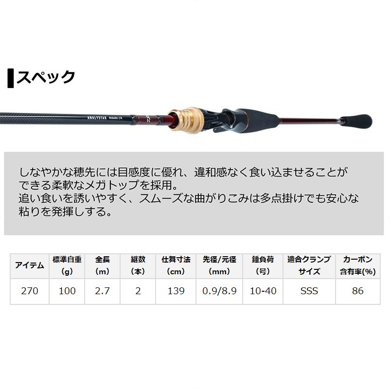 DAIWA（ダイワ） 船竿 アナリスターメバル 270【大型商品】【同梱不可