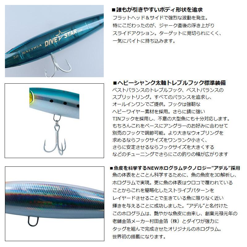 ダイワ　ソルティガルアー☆青物ルアー☆早い者勝ち☆釣り引退☆処分品☆平政☆マグロ DAIWA（ダイワ） ルアー ソルティガ ダイブ☆スター 190F アデルピンク