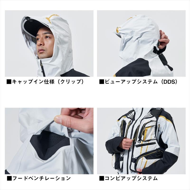 ダイワ ウェア DR-1025T ゴアテックス プロ トーナメントコンビアップレインスーツ XL ブラック_3