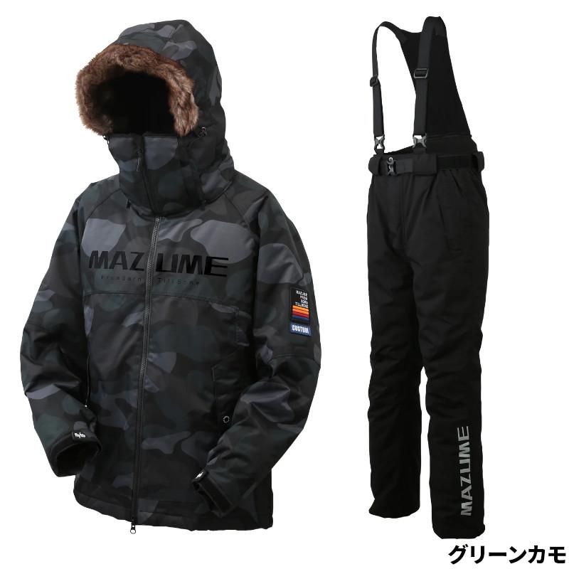 【美品】MAZUME コンタクトオールウェザースーツ 迷彩 XLサイズ アウトレット】 オレンジブルー 防寒ウェア マズメ コンタクトオール