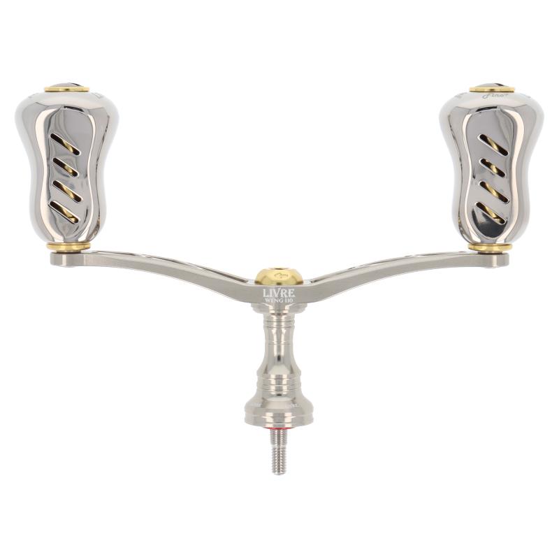 リブレ WING110 Fino +ノブ シマノS2用(チタンP +ゴールドG) リブレ リールパーツ ウィング110FinoノブS2チタンP＋