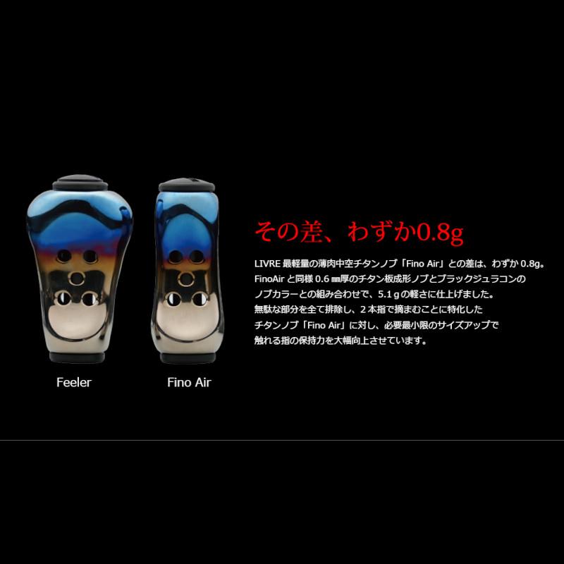 リブレ リールパーツ ノブ単体 フィーラー 2個 シルバー&ブラック