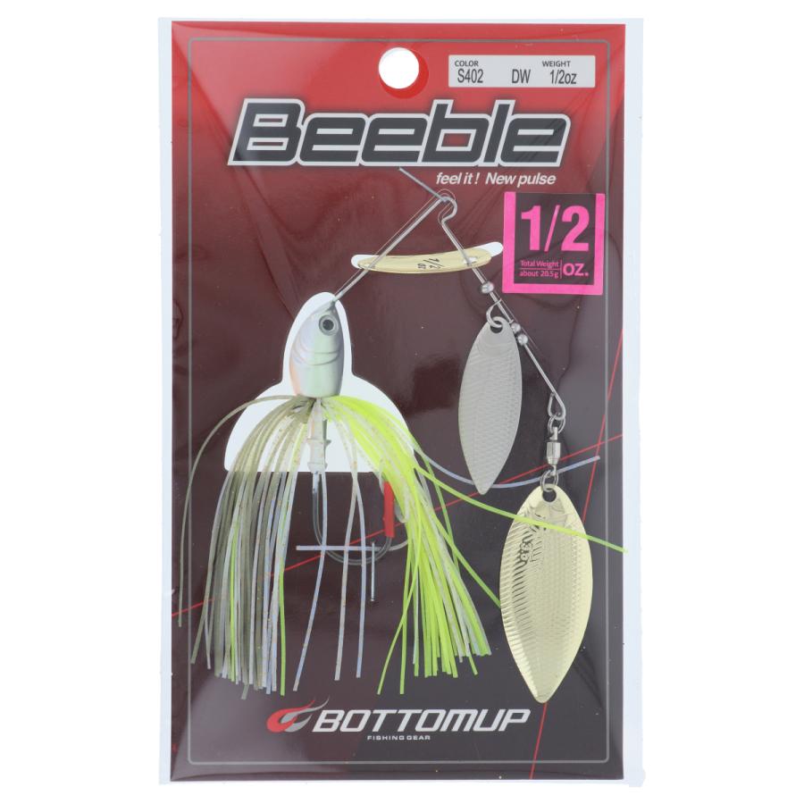 ボトムアップ スピナーベイト ビーブル 1/2oz DW S402 ホワイト