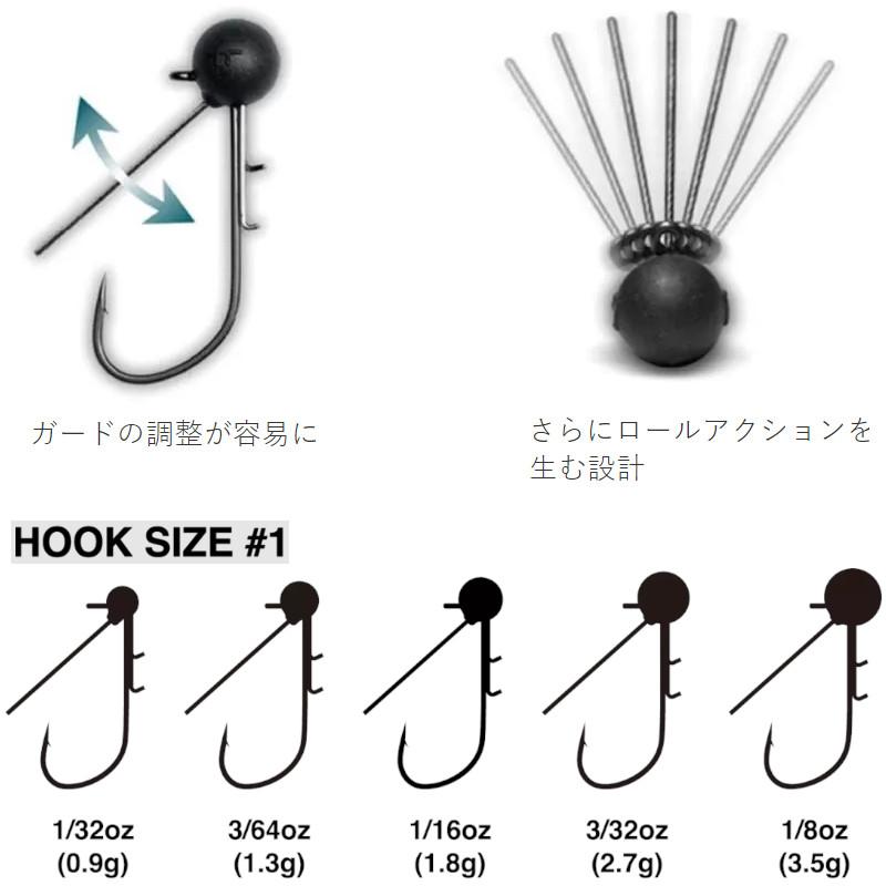 ささめ針 リューギ モノガードヴェスパ G2 3/64oz #1 R2012【ゆう