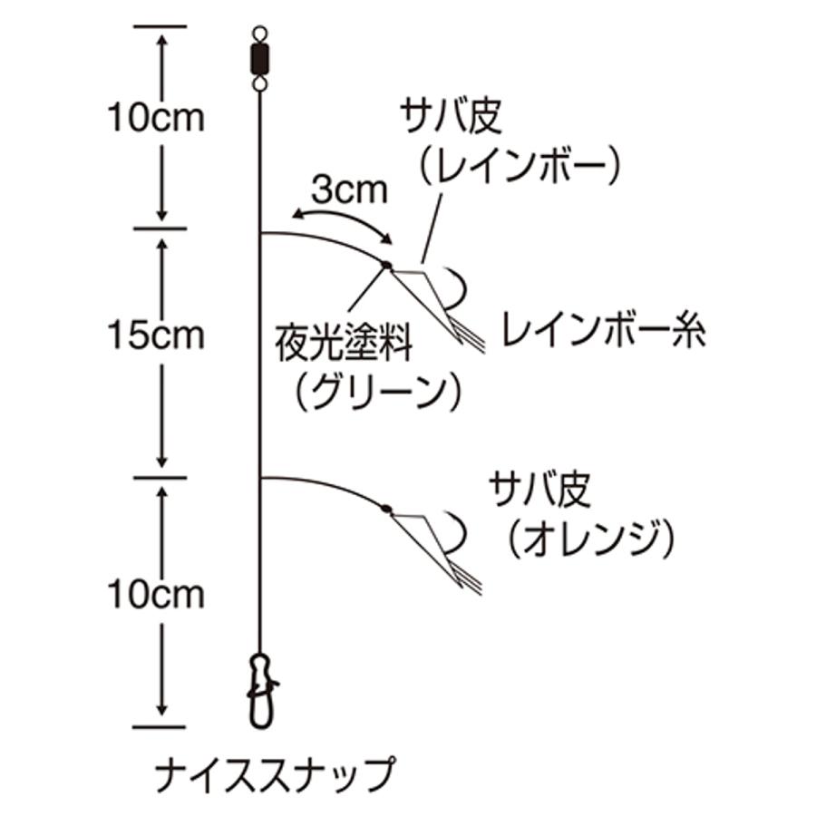 ささめ針 特選堤防ライトゲームジグサビキ TKS52 S【ゆうパケット