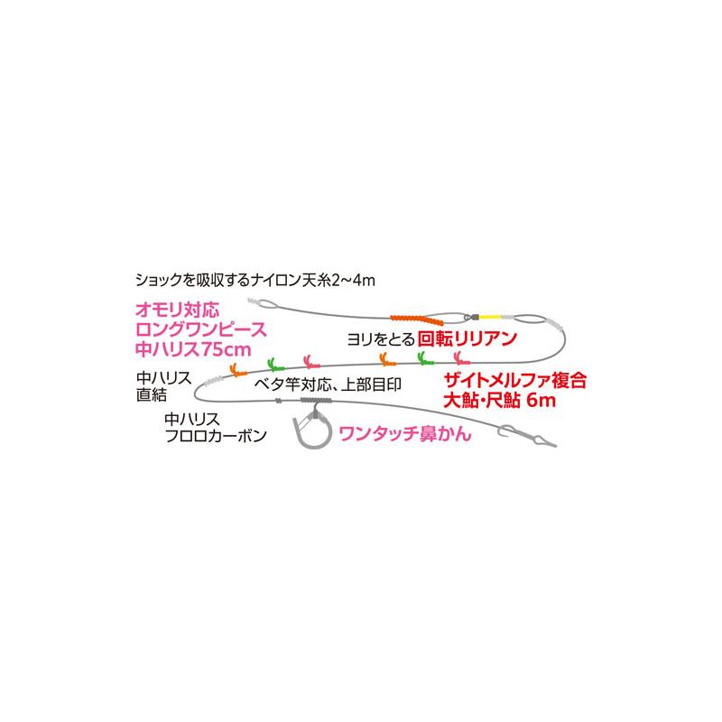 オーナー SR-477 大鮎尺鮎複合完全仕掛 0.2号 36371【ゆうパケット