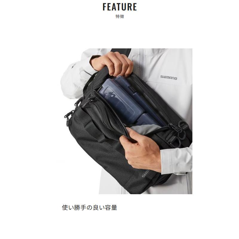 シマノ（SHIMANO） スリング ショルダーバッグ M ブラック カモ BS