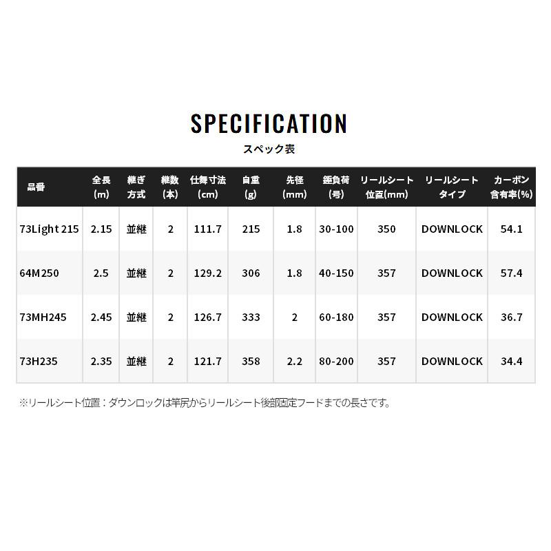 シマノ（SHIMANO） 船竿 リアランサー 落し込み 73MH245 24年モデル
