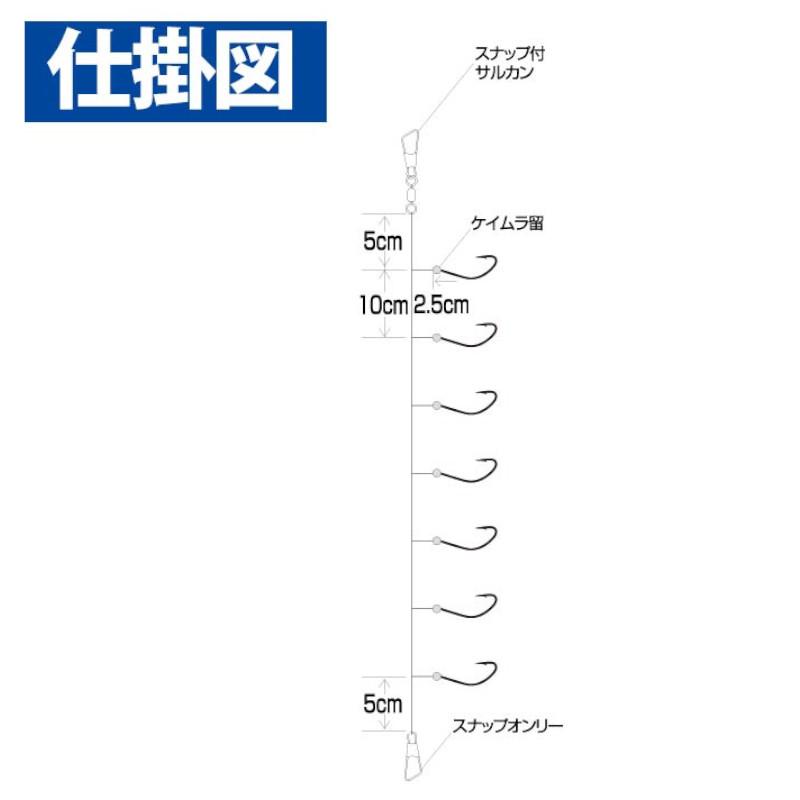C218瞬貫わかさぎ秋田キツネ型7本針 1.5【ゆうパケット C218瞬貫わかさぎ秋田キツネ型7本針 1.5【ゆうパケット