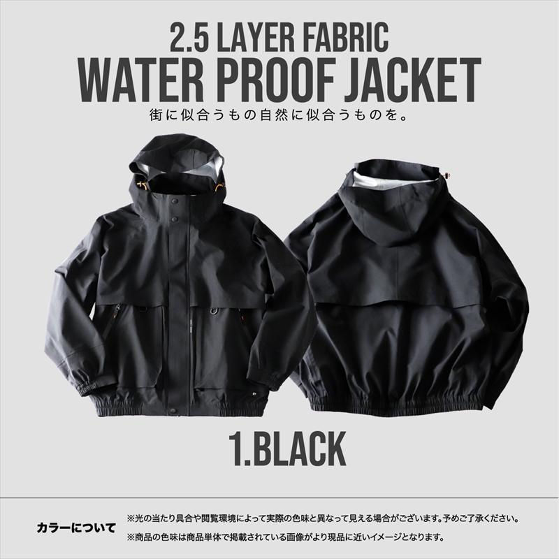 ウェア Oraio(オライオ) 2.5層 ウォータープルーフ ジャケット L ブラック_1