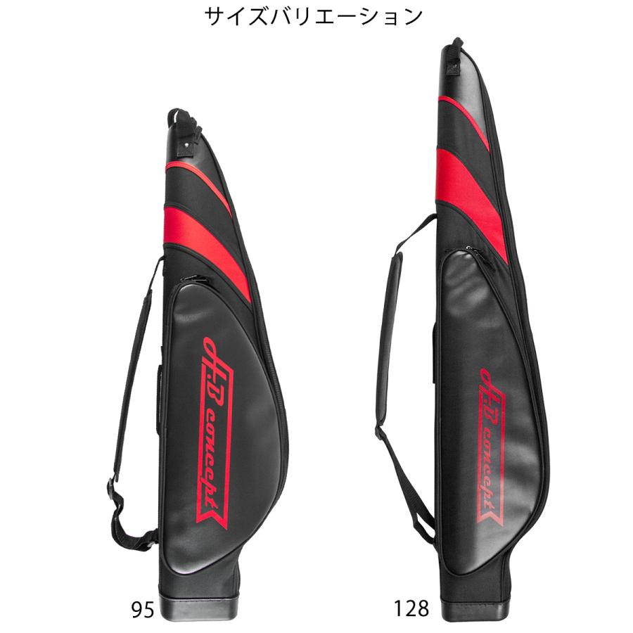 REBELION バスロッド ロッドケース付き 現品限り】 H.B コンセプト ロッドケース リールイン95 レッド concept