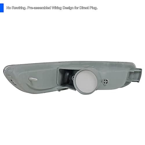 【並行輸入品】Spec D Tuning Chrome Housing Clear Lens Bumper Lights Compatibleの画像